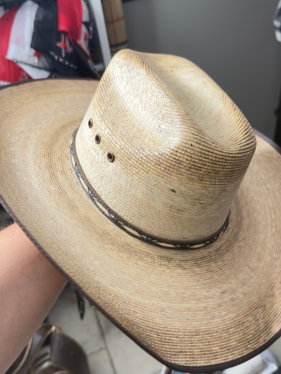 Jason Aldean Accessories - Women's Straw Western Hat in Tan with Braided Accent
